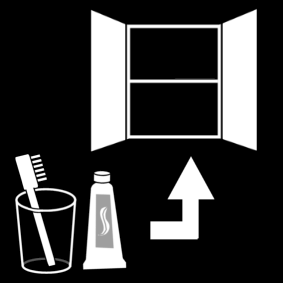 store toothbrush & toothpaste